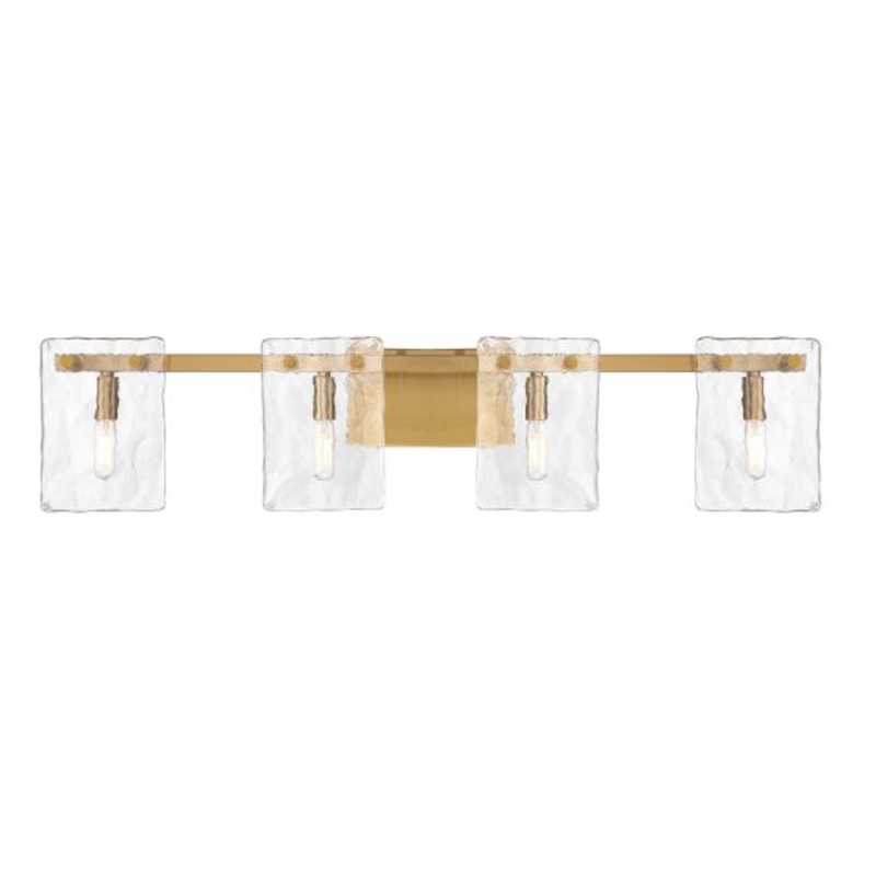 Genry 4-Light Bathroom Vanity Light in Warm Brass - I58423339776