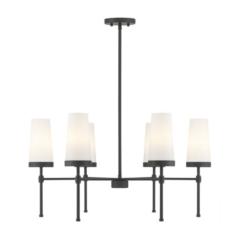 Haynes 6-Light Chandelier in Matte Black - I58423339796