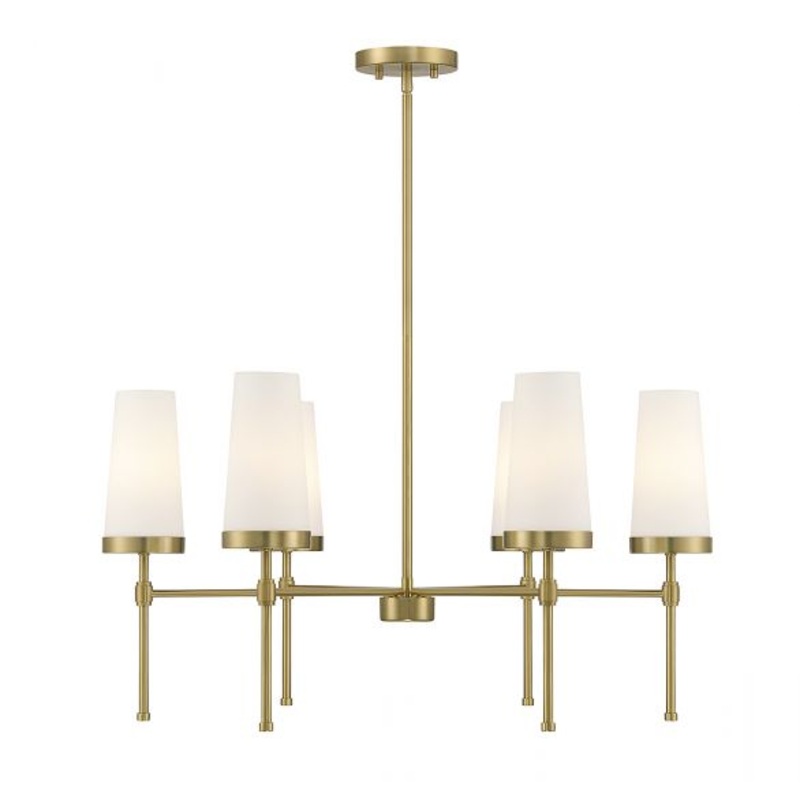 Haynes 6-Light Chandelier in Warm Brass - I58423339827
