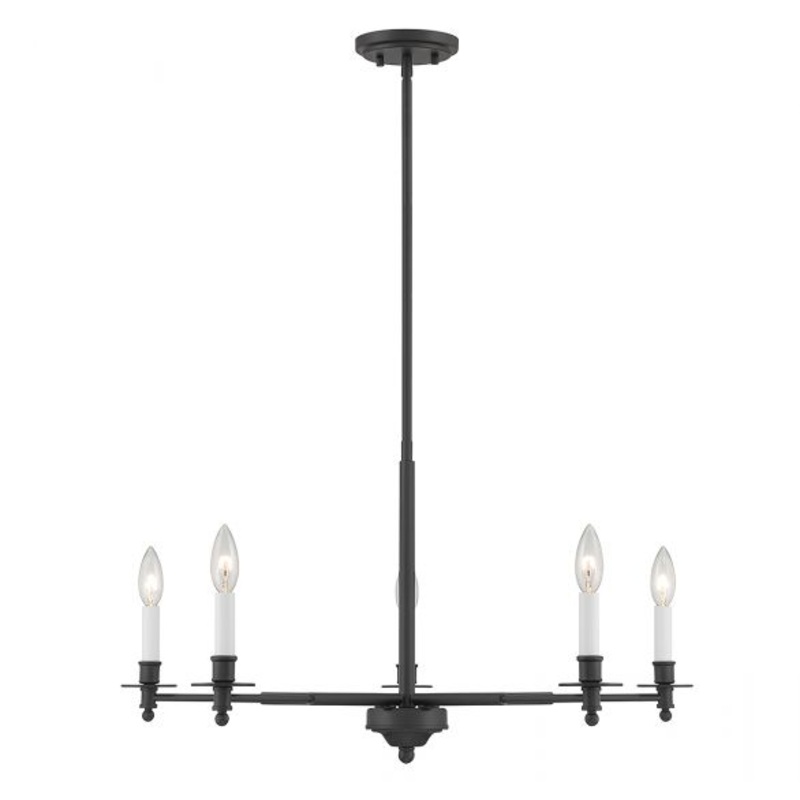 Jasmine 5-Light Chandelier in Matte Black - I58423339816