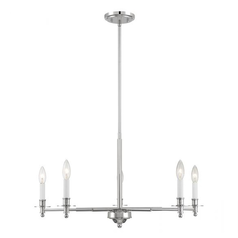 Jasmine 5-Light Chandelier in Polished Nickel - I58423339802