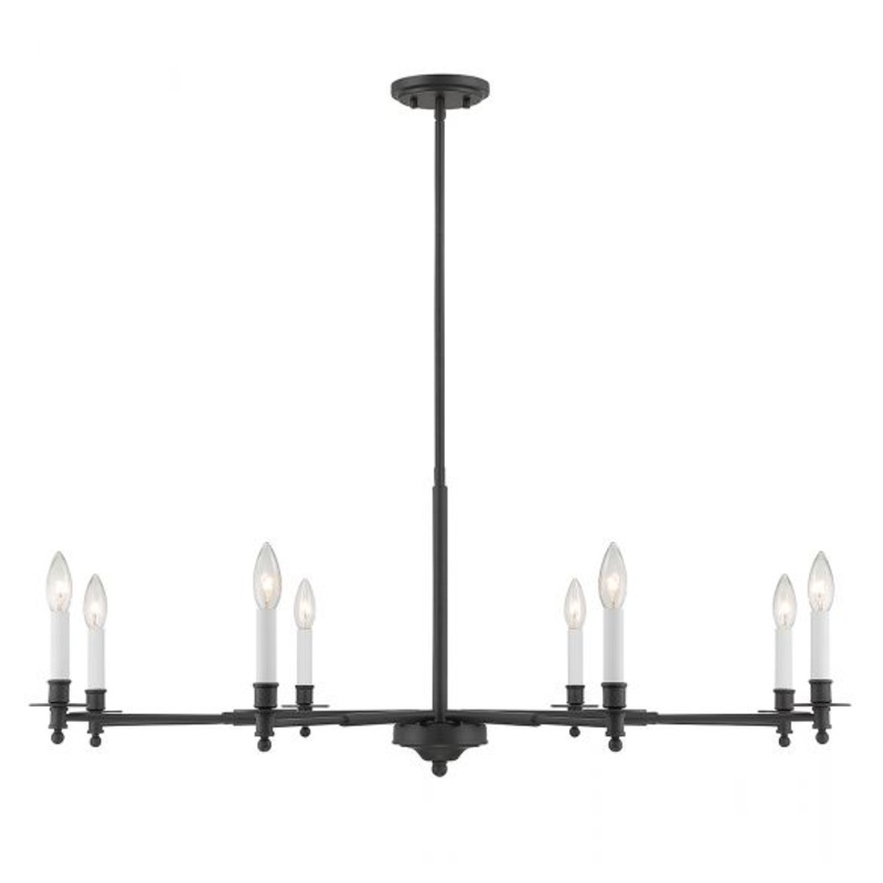 Jasmine 8-Light Chandelier in Matte Black - I58423339812