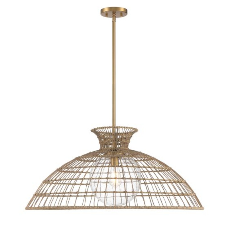 Lanai 1-Light Pendant in Warm Brass - I58423339668