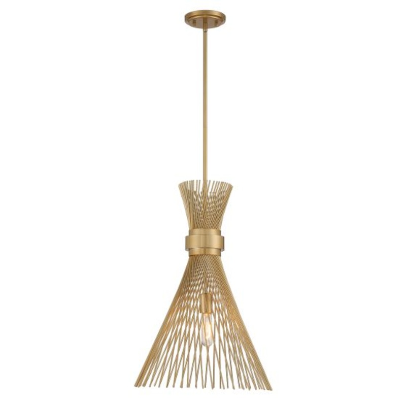 Longfellow 1-Light Pendant in Burnished Brass - I58423339679