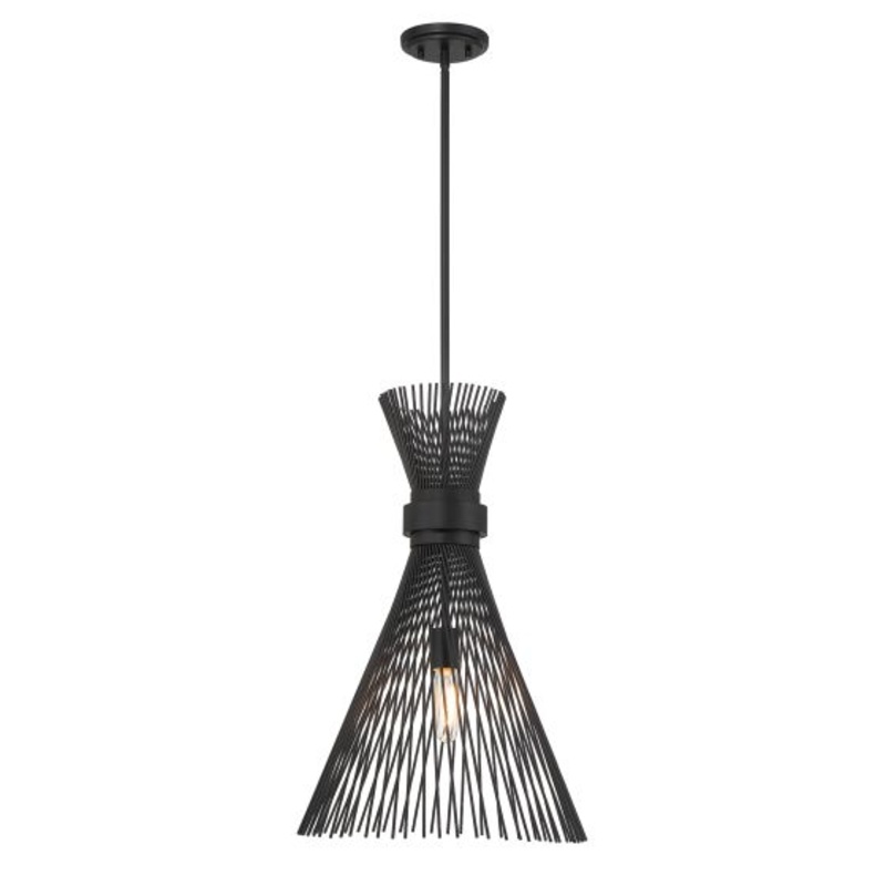 Longfellow 1-Light Pendant in Matte Black - I58423339678