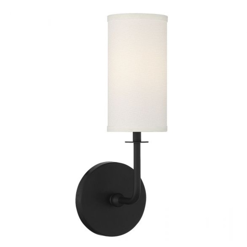 Powell 1-Light Wall Sconce in Matte Black - I58423339627