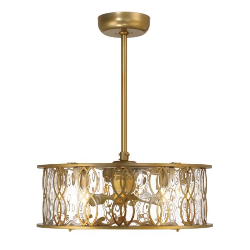 Snowden 5-Light LED Fan D'Lier in Burnished Brass - I58423339646