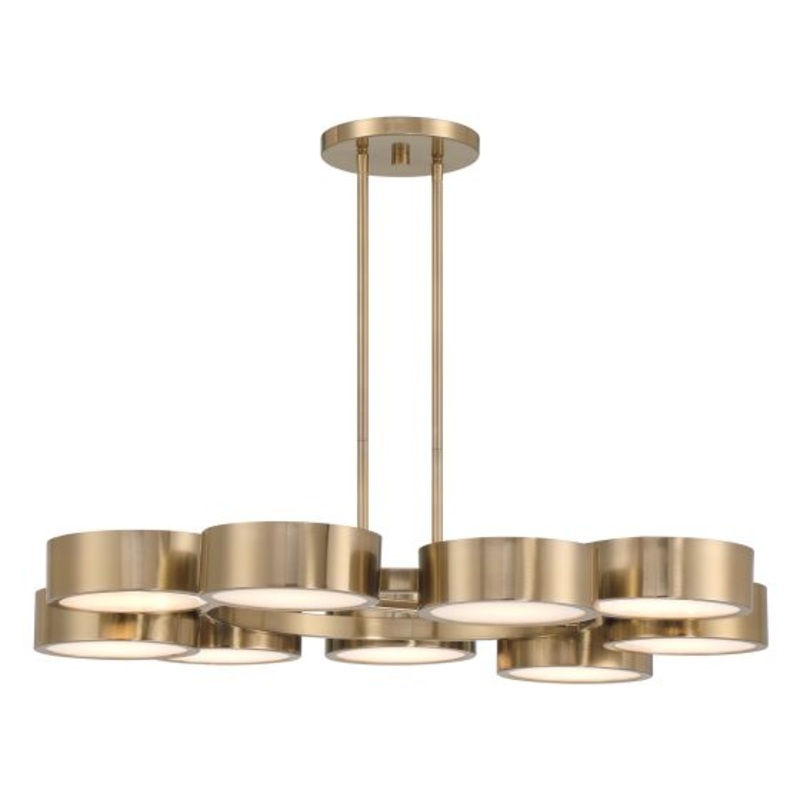Talamanca 9-Light LED Chandelier in Noble Brass by Breegan Jane - I58423339831