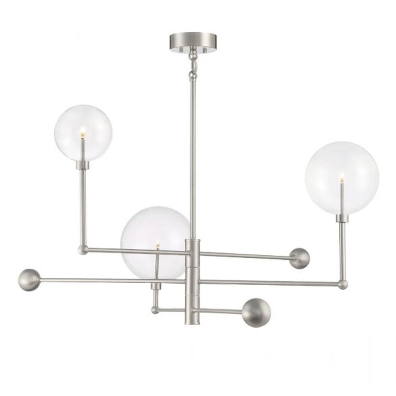 3-Light Chandelier in Brushed Nickel - I58423339520