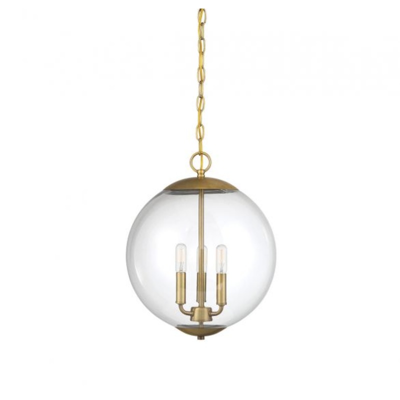 3-Light Pendant in Natural Brass - I58423339417