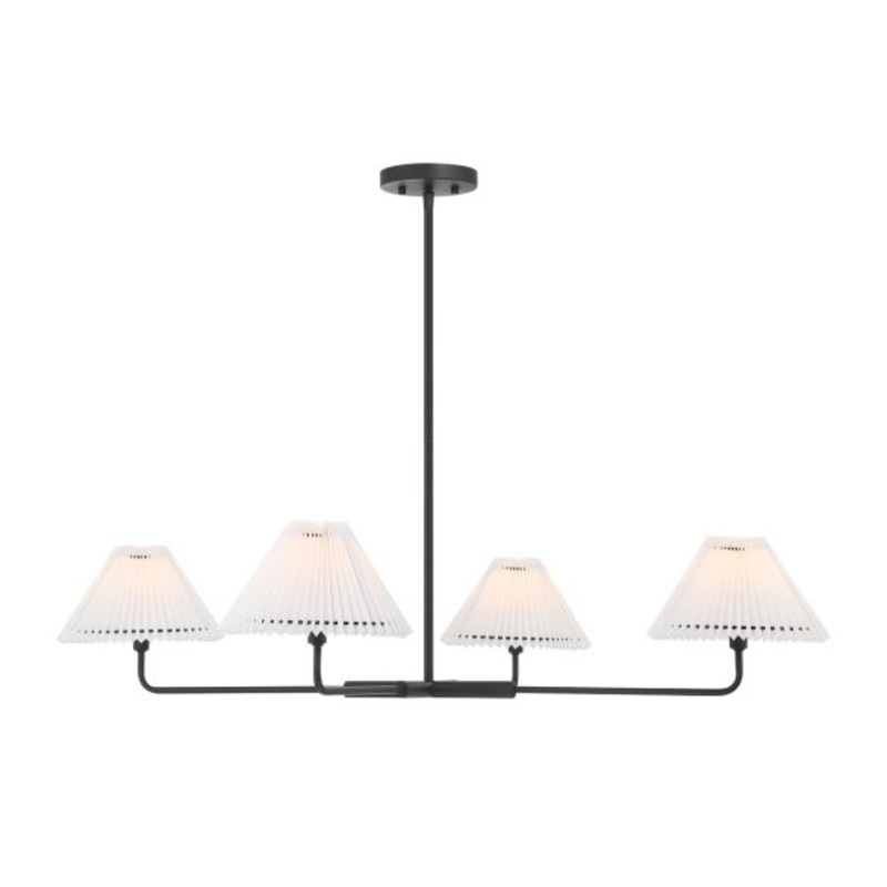 4-Light Chandelier in Matte Black - I58423339527