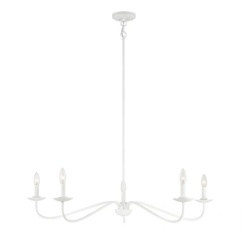 5-Light Chandelier in Bisque White - I58423339523