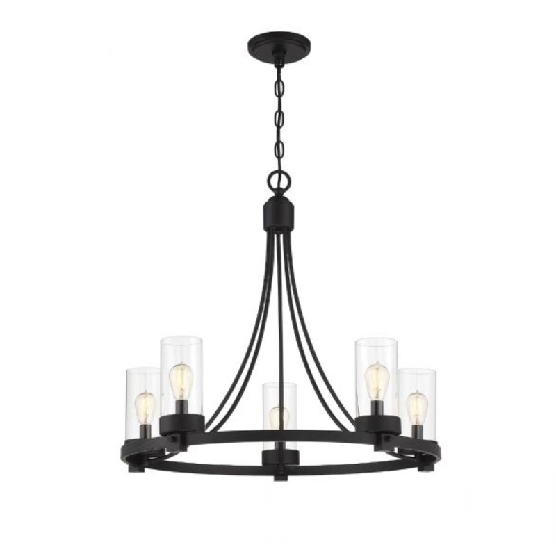 5-Light Chandelier in Matte Black - I58423339533