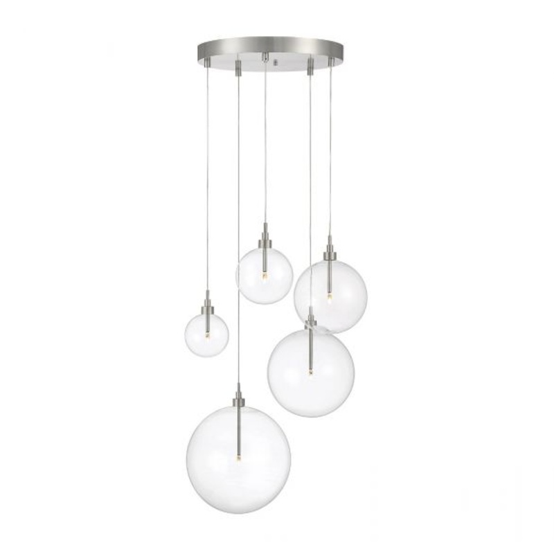 5-Light Pendant in Brushed Nickel - I58423339530