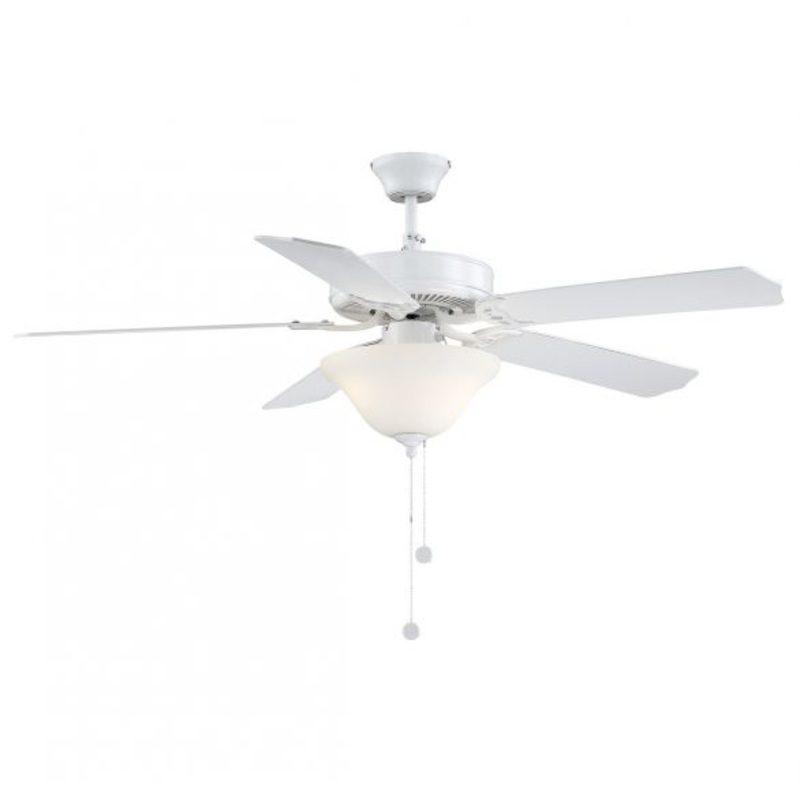 52" 2-Light Ceiling Fan in White - I58423339419