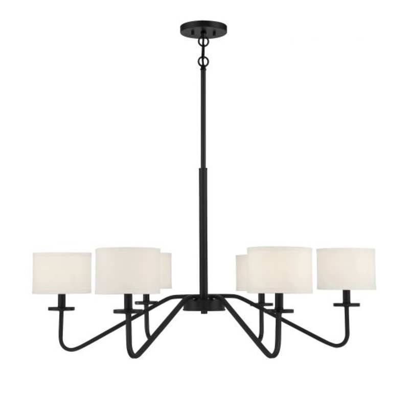 6-Light Chandelier in Matte Black - I58423339531