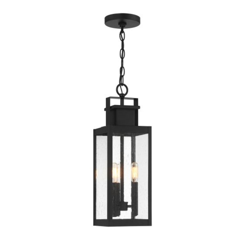 Ascott 3-Light Outdoor Hanging Lantern in Matte Black - I58423339473