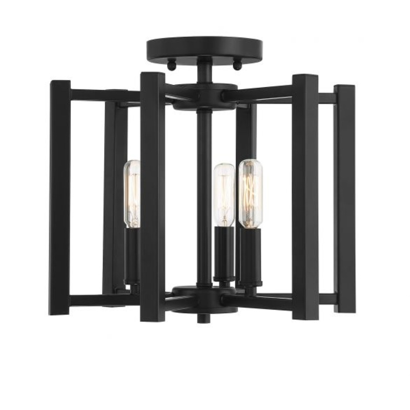 Benson 3-Light Ceiling Light in Matte Black - I58423339440
