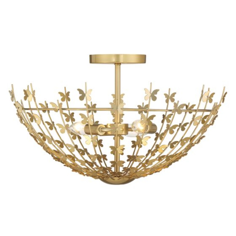 Birch 3-Light Ceiling Light in Burnished Brass - I58423339578