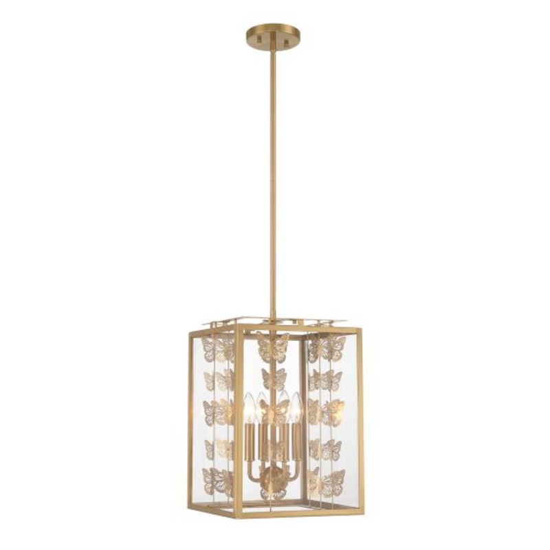 Birch 4-Light Pendant in Warm Brass - I58423339562
