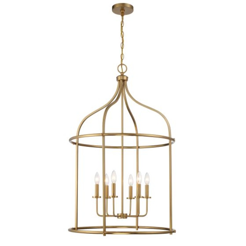 Brookstone 6-Light Pendant in Warm Brass - I58423339565