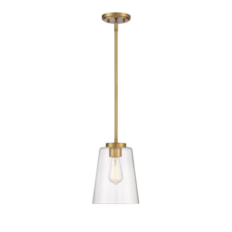 Calhoun 1-Light Pendant in Warm Brass - I58423339592