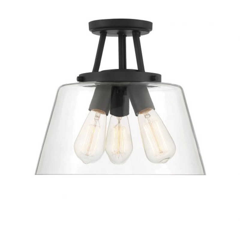 Calhoun 3-Light Ceiling Light in Matte Black - I58423339600
