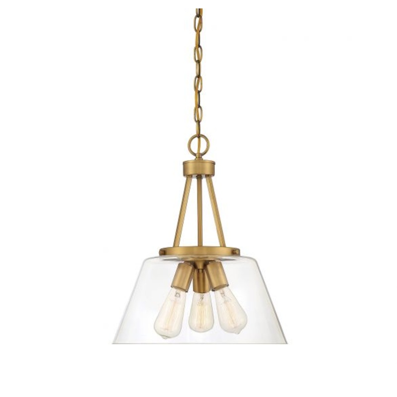Calhoun 3-Light Pendant in Warm Brass - I58423339620