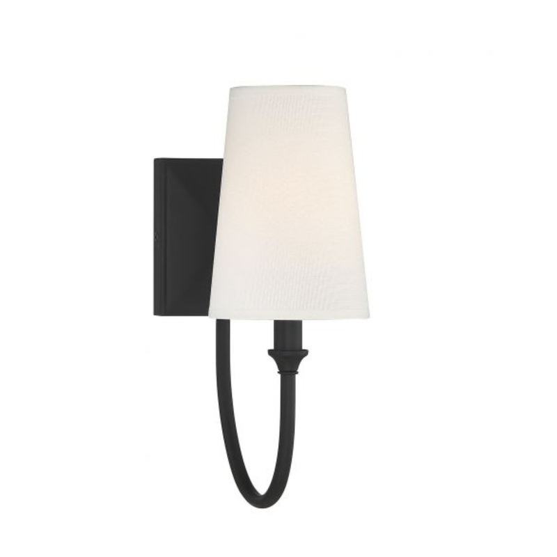 Cameron 1-Light Wall Sconce in Matte Black - I58423339514