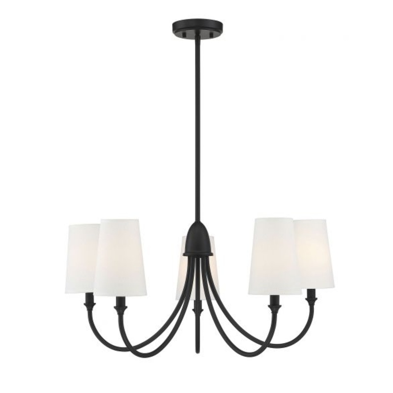Cameron 5-Light Chandelier in Matte Black - I58423339617