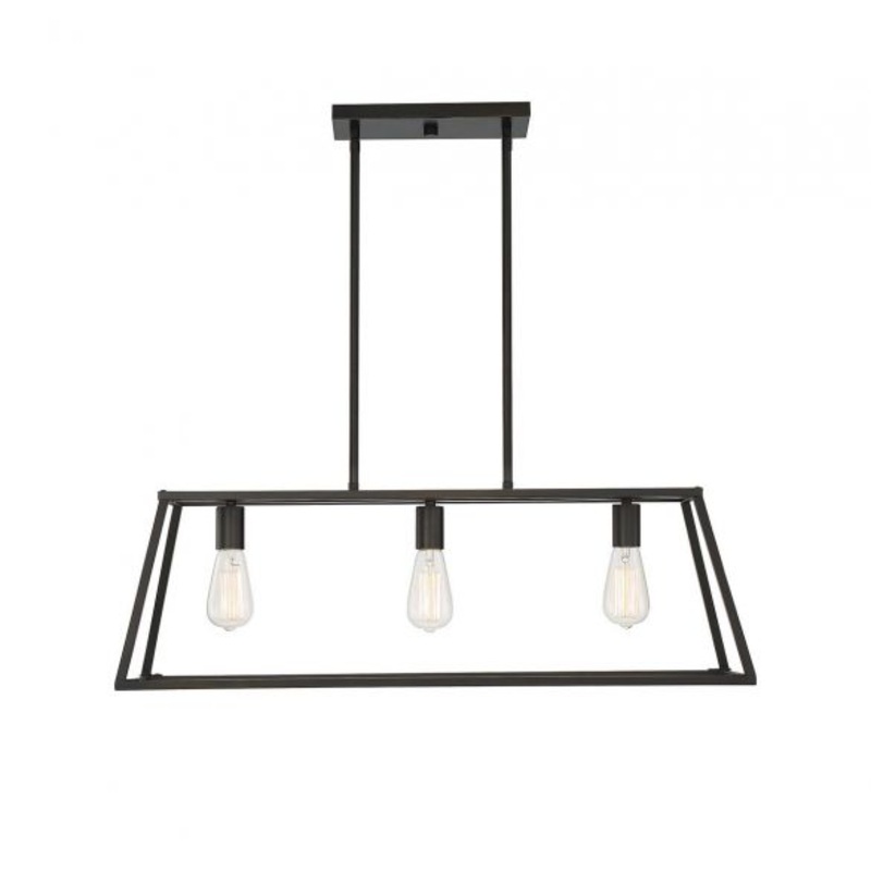Denton 3-Light Linear Chandelier in Classic Bronze - I58423339481
