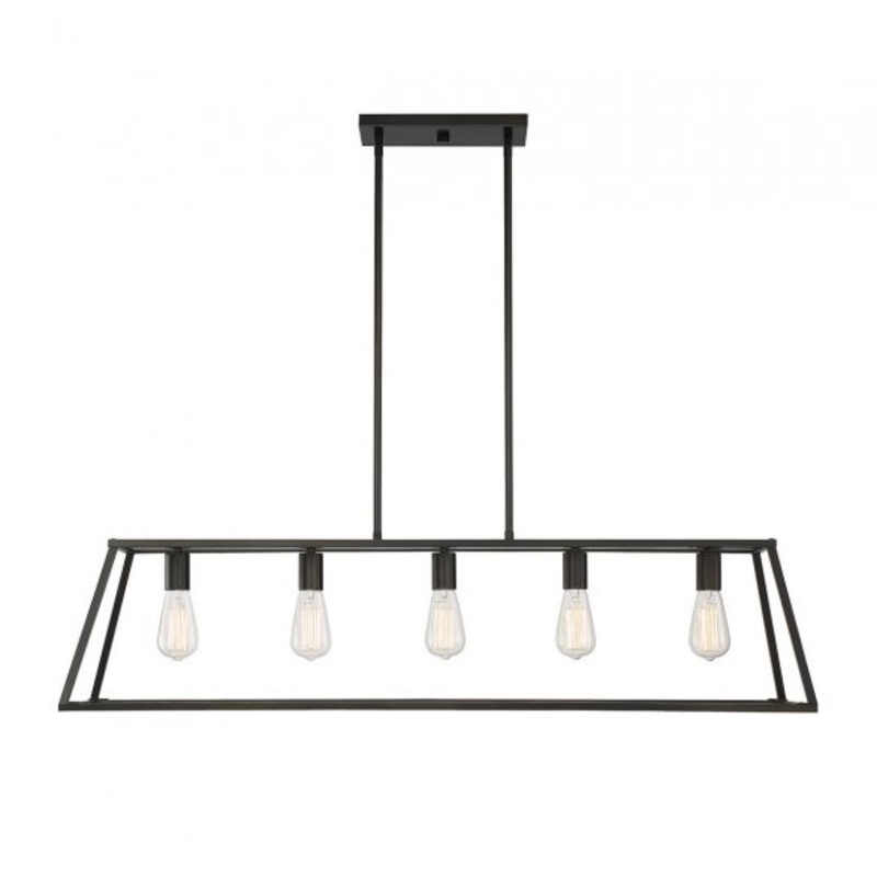 Denton 5-Light Linear Chandelier in Classic Bronze - I58423339486
