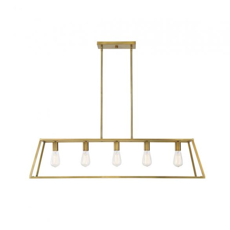 Denton 5-Light Linear Chandelier in Warm Brass - I58423339500