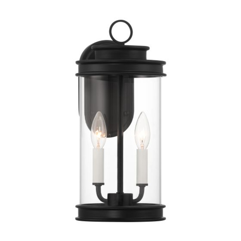 Englewood 2-Light Outdoor Wall Lantern in Matte Black - I58423339579