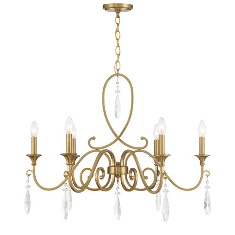 Fairchild 6-Light Chandelier in Warm Brass - I58423339458