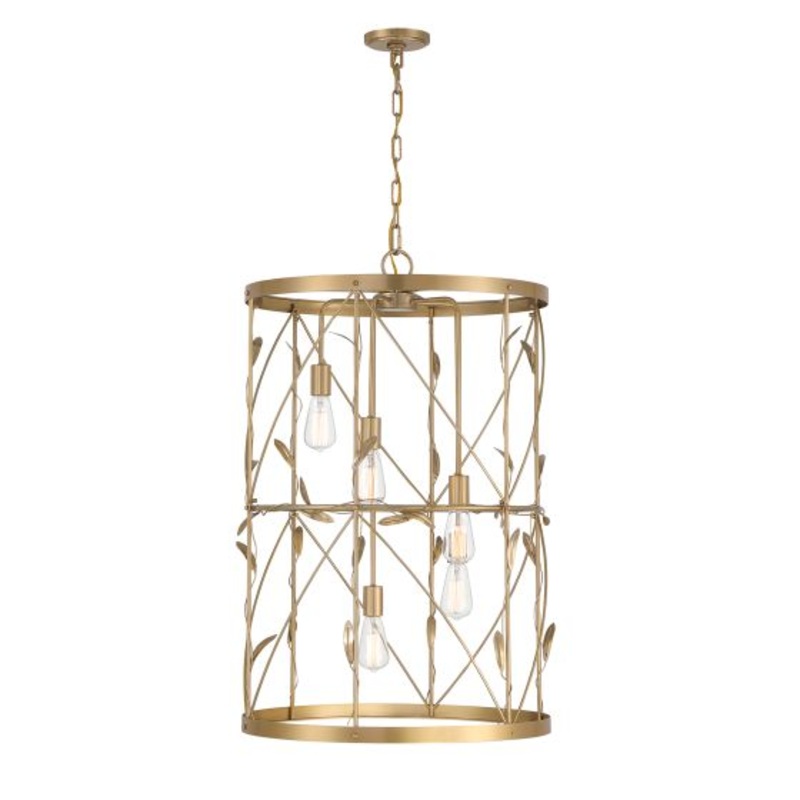 Lexington 5-Light Pendant in Burnished Brass - I58423339563