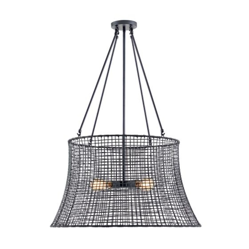 Longleaf 4-Light Outdoor Chandelier in Matte Black - I58423339572