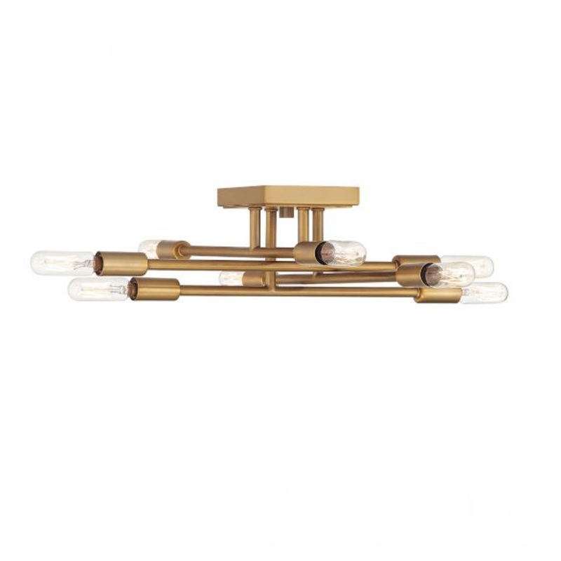Lyrique 8-Light Ceiling Light in Warm Brass - I58423339441