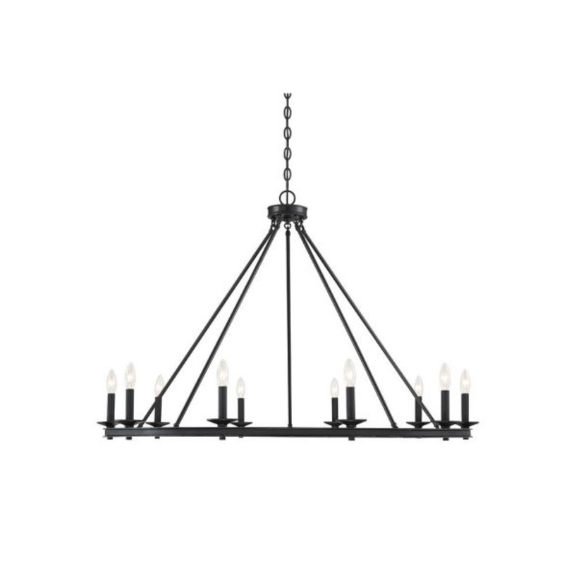 Middleton 10-Light Chandelier in Matte Black - I58423339491