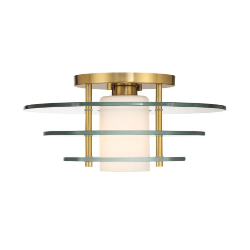 Newell 1-Light Ceiling Light in Warm Brass - I58423339575