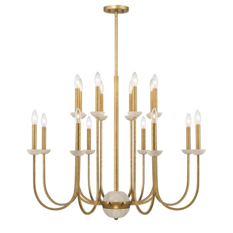 Oakhurst 16-Light Chandelier in Antique Gold - I58423339450