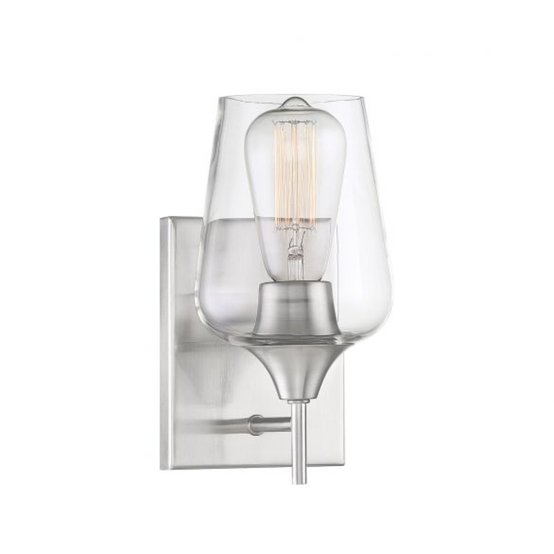 Octave 1-Light Wall Sconce in Satin Nickel - I58423339499