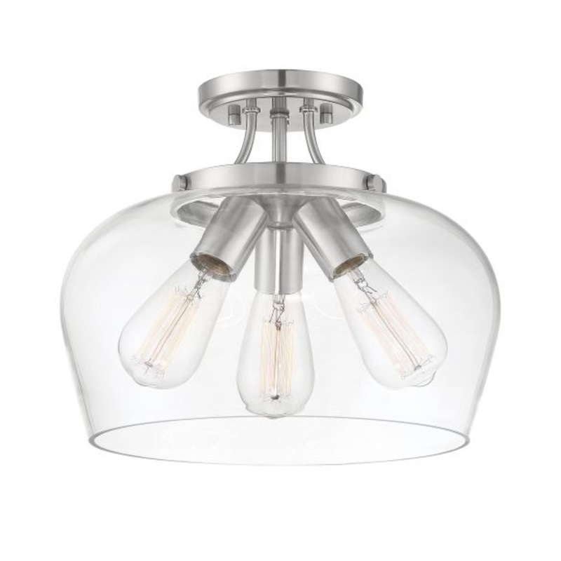 Octave 3-Light Ceiling Light in Satin Nickel - I58423339590