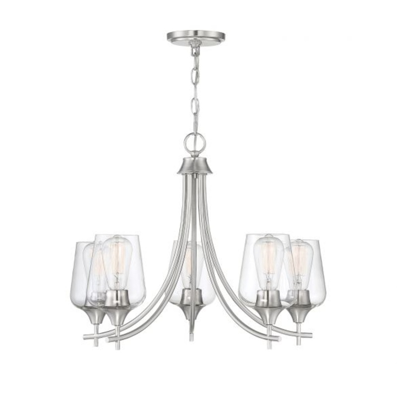 Octave 5-Light Chandelier in Satin Nickel - I58423339619