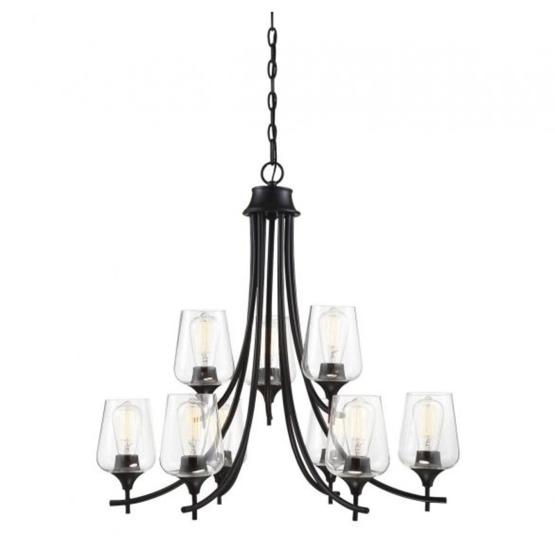 Octave 9-Light Chandelier in Black - I58423339506