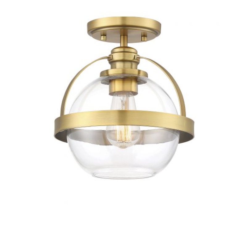 Pendleton 1-Light Ceiling Light in Warm Brass - I58423339432