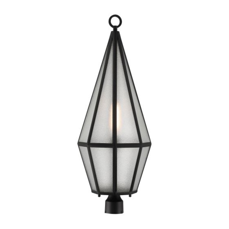 Peninsula 1-Light Outdoor Post Lantern in Matte Black - I58423339475
