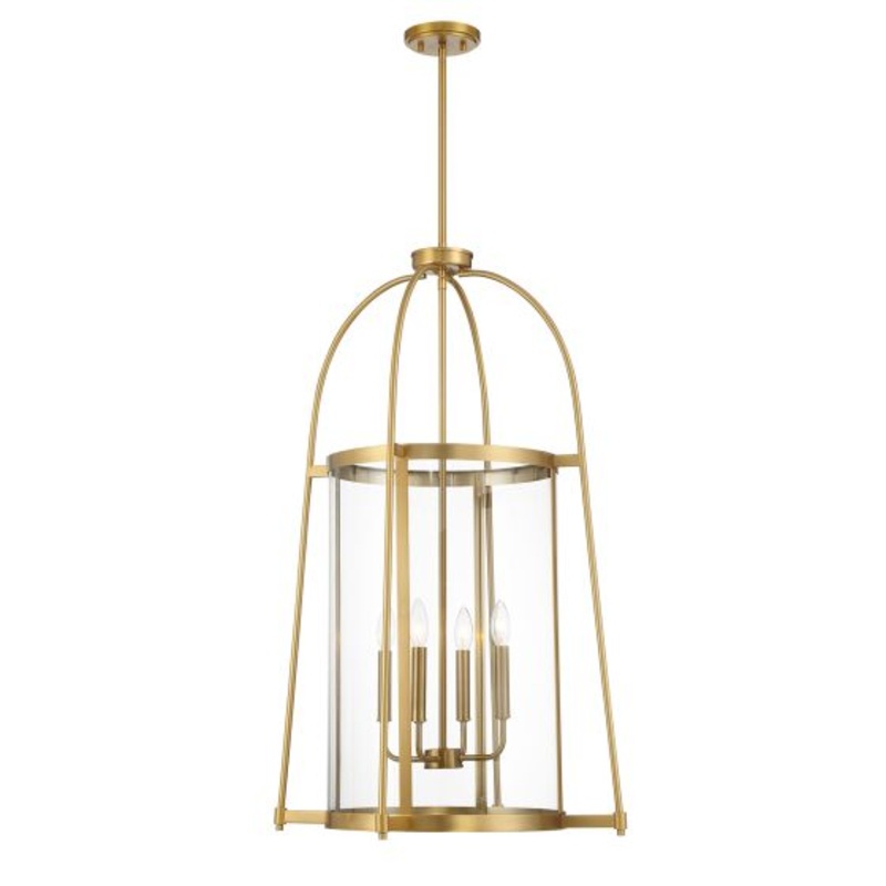 Rosedale 4-Light Pendant in Warm Brass - I58423339558