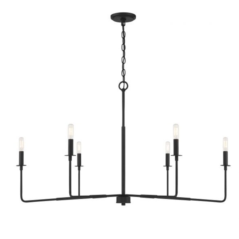 Salerno 6-Light Chandelier in Matte Black - I58423339586