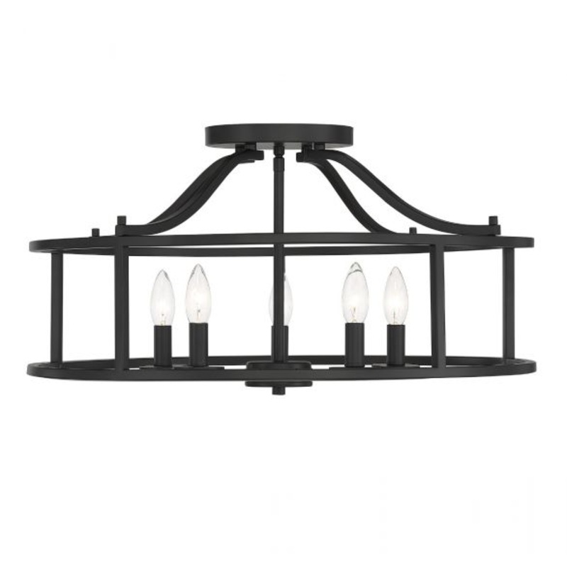 Stockton 5-Light Ceiling Light in Matte Black - I58423339439
